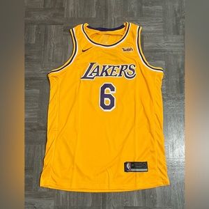 Lebron James, Los Angeles Lakers, #6, Nike, Swingman, Stitched, Jersey, Size (L)